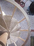 Poplar spiral stair